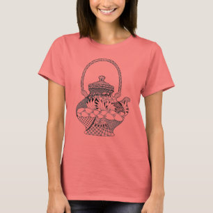 Teekanne-Gekritzel T-Shirt