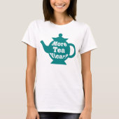 Teekanne - Mehr Tee Vicar? - Aquamarin und weiß (Vorderseite)