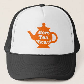 Teekanne - Mehr Tee Vicar? - Orange und Weiß Truckerkappe