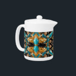 Teekanne mit Bahamas-Farbdesign<br><div class="desc">Mit unserem **Teekanne mit Bahamas Colors Design**, wo tropische Lebensfreude und außergewöhnliches Handwerk aufeinander treffen, steigern Sie Ihre Teezeit. Inspiriert durch die atemberaubenden Farbtöne der Bahamas präsentiert sich dieser Teekessel in einer atemberaubenden Mischung aus türkisfarbenen und goldenen Tönen, die an die ruhige Schönheit eines Paradieses auf der Insel erinnern. Egal,...</div>