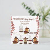 Teekanne Nachmittag Tee Party Brautparty Einladung (Stehend Vorderseite)