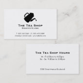 Teekanne Pour (schwarz) Visitenkarte (Vorne/Hinten)