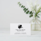 Teekanne Pour (schwarz) Visitenkarte (Stehend Vorderseite)