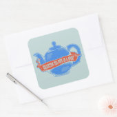 Teekanne sammeln Teekanne Quadratischer Aufkleber (Umschlag)