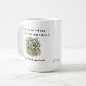 Teekanne-Sprichwort-Tasse Kaffeetasse (Vorderseite Links)