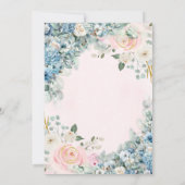 Teekanne Teacup Blume Kinderdusche Einladung (Rückseite)