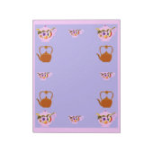Teekanne, Teacup und Teakettle Notepad Notizblock (Rotiert)