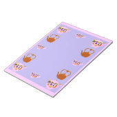 Teekanne, Teacup und Teakettle Notepad Notizblock (angewinkelt)