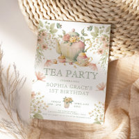 Teekanne & Tee Cups Whimsikäre Wildblumen Geburtst