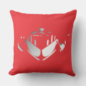 Teekanne + Teekuchen Rot Kissen (Vorderseite)