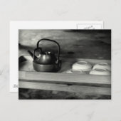 Teekanne und Bowls Postkarte (Vorne/Hinten)