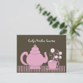 Teekanne und Milchrezeptkarte Postkarte (Stehend Vorderseite)