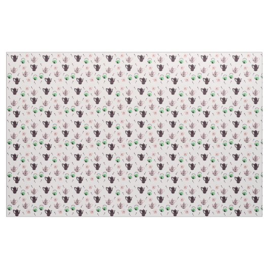 Teekannemustergewebe Stoff (Fat Quarter (45,7 x 55,9 cm))