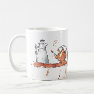 Teekannen auf einer Tasse