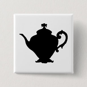 Teekannen-Silhouette Button