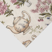 Teekannen und Blume Seidenpapier (Ausschnitt)