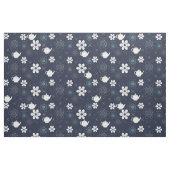 Teekannen und Blume Stoff (Fat Quarter (45,7 x 55,9 cm))