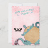 Teekanneschneeflocketeeverkäufer Weihnachtskarte Feiertagskarte (Rückseite)