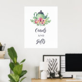 Teekarte und Geschenksschild Poster (Heimbüro)