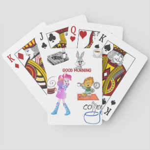 Teekarten für ihre Tasse spielen Spielkarten