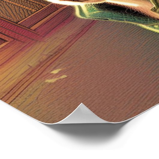 Teekatzengrün Pullover urbane Alien Poster (Ecke)