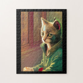 Teekatzengrün Pullover urbane Alien Puzzle