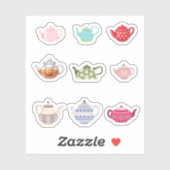 Teekessel Aufkleber (Blatt)