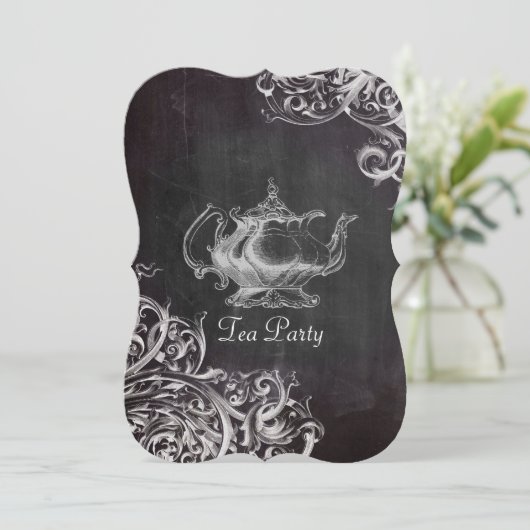 Teekessel aus französischem Landesteg, Party Einladung (Stehend Vorderseite)