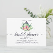 Teekessel-Brautparty Einladung (Stehend Vorderseite)