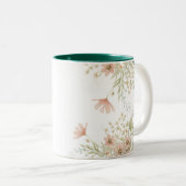 Teekessel & Tee Cups Whimsikale Wildblumen Individ Zweifarbige Tasse (VorderseiteRechts)