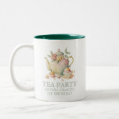 Teekessel & Tee Cups Whimsikale Wildblumen Individ Zweifarbige Tasse (Links)