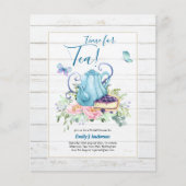 Teekochen Brautparty Teatime Nachmittagstee Einlad (Vorderseite)