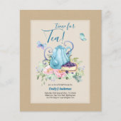 Teekochen Brautparty Teatime Nachmittagstee Einlad (Vorderseite)