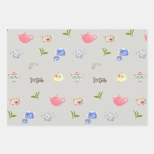 Teekochen und grüne Tee Blätter Tea Lover (Vorderseite 3)