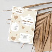 Teekocher Babydusche Teekarte Party Einladung