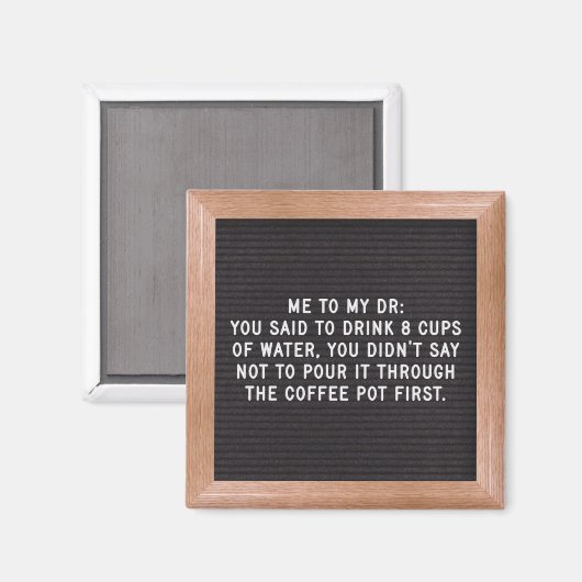 Teekonzept Letterboard Magnet (Vorderseite/Rückseite)