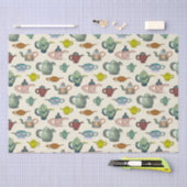 Teeköpfe in hübschem Muster Seidenpapier (Handwerk)