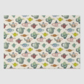 Teeköpfe in hübschem Muster Seidenpapier (Vorderseite)