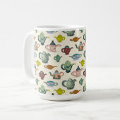 Teeköpfe in hübschen Mustern Kaffeetasse (Vorderseite Links)