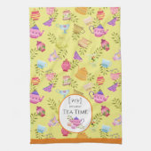 Teeköpfe und Junge gelb Geschirrtuch (Vertikal)