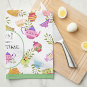 Teeköpfe und Jungs weiß Geschirrtuch (Viertel Falte)