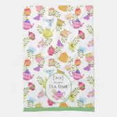 Teeköpfe und Jungs weiß Geschirrtuch (Vertikal)