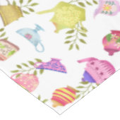 Teeköpfe und Jungs weiß Tischdecke (Schrägansicht)