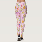 Teeköpfe und Tassen rosa Leggings (Rückseite)