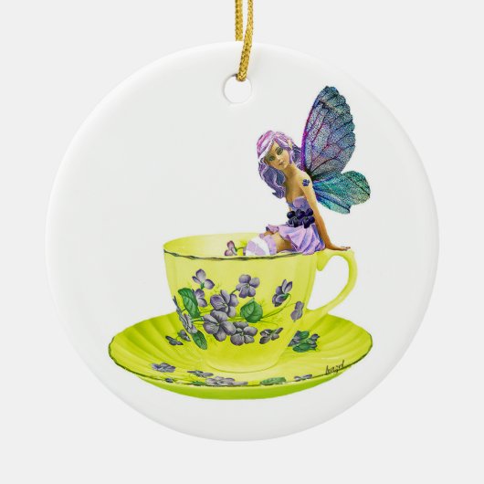 Teeküche, Blume Fairy, Mehlspeisen, Müsli, Keramik Ornament (Vorne)