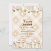 Teeküche für neuronale Wasserfarben Train Baby Dus Einladung (Vorderseite)