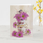 Teekuchen und Milchprodukte Karte (Gelbe Blume)