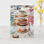 Teekuppen im Party Karte (Gelbe Blume)