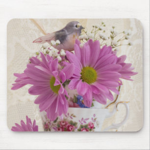 Teekuppen und Milchsorten Mousepad