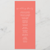 Teelängen Hochzeitsprogramm Vorlagen Blumenkohl (Rückseite)